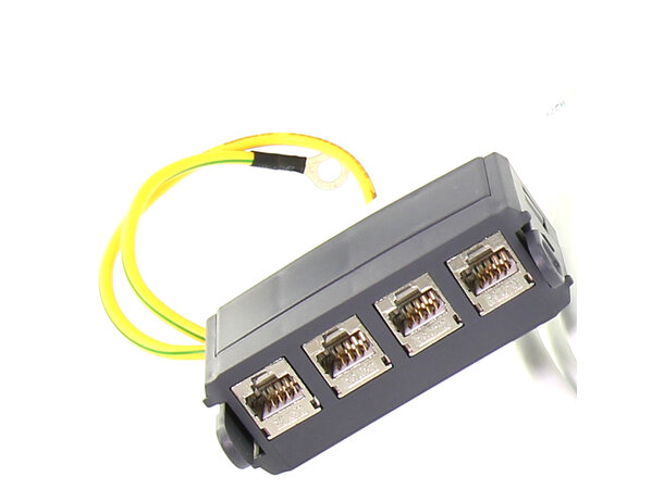 ECS Kopparmodul 4-port ECS ALX-jack UTP/STP, jack ingår ej 
